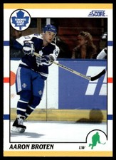 1990-91 Score Rookie & Traded AARON BROTEN #21T Maple Leafs FREE Ship!