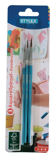 Aquarellpinsel 3 StüCk GrößE 2-4-6 Pinsel Ausbesserungpinsel 35056 Von Stylex-image