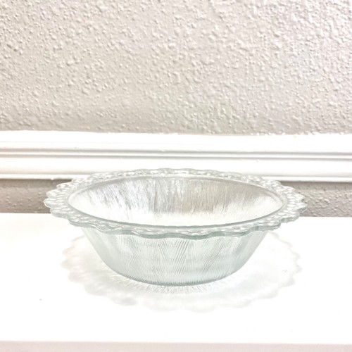 Vintage Masserini Barocco Italian Textured Glass Bowl Dish Serving Bowl 1970’s - Picture 5 of 8