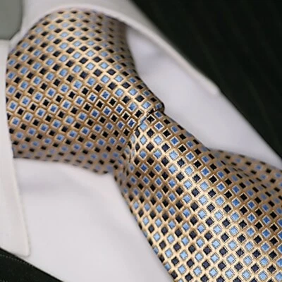 Krawatte Krawatten Schlips Binder de Luxe Tie cravate 221 silber grau 530 - Bild 1 von 2