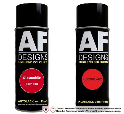 Autolack Spraydose Set  Oldsmobile G7C130X Pull Me Over Red Basislack Klarlack S