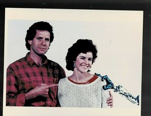 SUPER RARE!! VINTAGE 8X10 STEVE GUTTENBURG AND ALLY SHEEDY PUBLICITY PHOTO!!