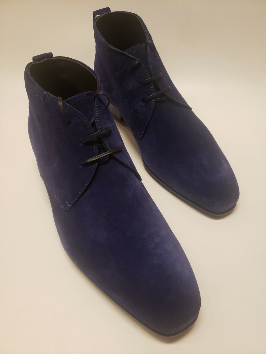 Salvatore Ferragamo Dufur Blue Suede Ankle Boots Salvatore Ferragamo Dufur Blue Suede Ankle Boots Size 6.5 US  main image 4