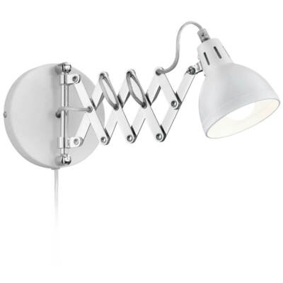 Wandlampe Wandleuchte SCISSOR Scherenarm weiss 1x E14 max. 28W REALITY