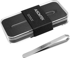Beard Tweezers, White Hair Plucking Tweezers, Stainless Steel, Fine Hair Removal