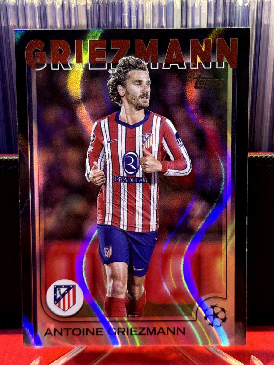 Antoine Griezmann 2024-25 Topps Black Flowfractor Atletico Madrid