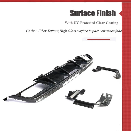 For Mercedes-Benz 2013-18 W176 A45 REAL Carbon Fiber Rear Bumper Diffuser Lip - Picture 4 of 12
