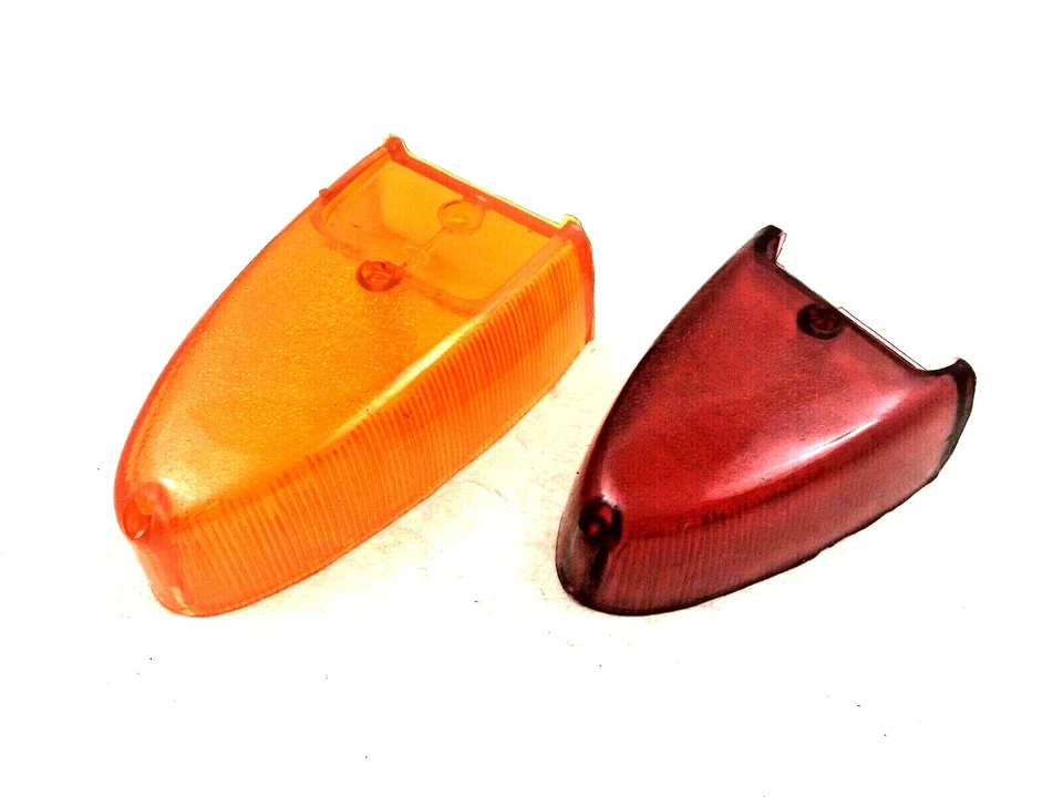 Luz Trasera Fiat 1100 Lente Lado Izquierdo Rojo y Ámbar 2 Piezas NUEVO #216A Foto 4 de 4