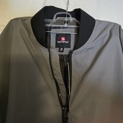 South Pole Authentic Collection Grey And Black Zip Up Jacket, Size