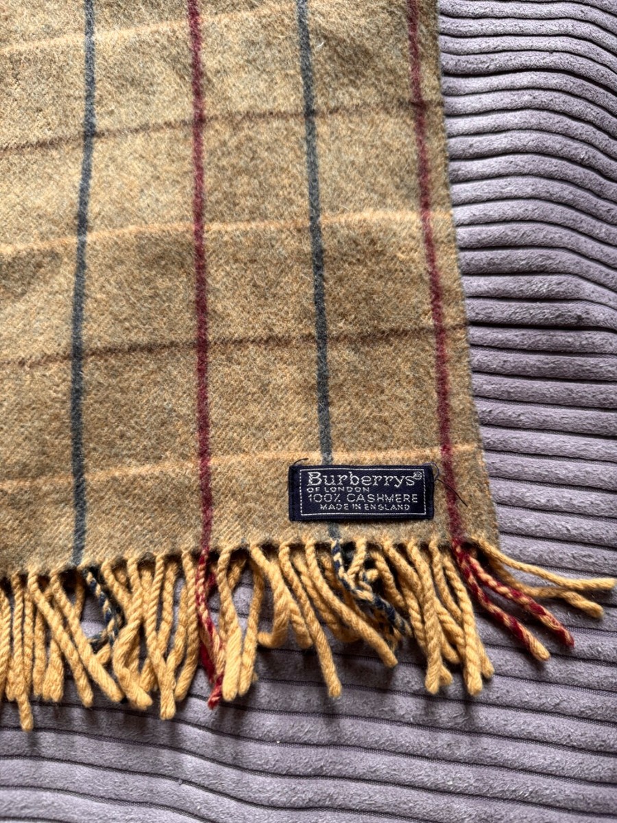 小物 Burberrys CASHMERE100% Novacheck scarf Vintage 90s Burberrys Cashmere Nova Check Rare Scarf Big | eBay