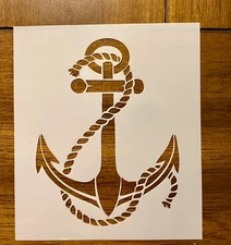 Anchor  10 MIL Laser Cut Mylar Stencil Art Supplies Airbrush Painting