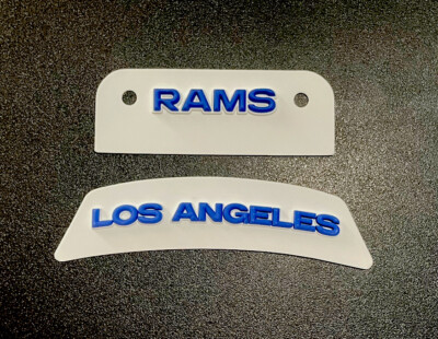 3D Bumpers - Rams Schutt Set for a Full Size Football Helmet.