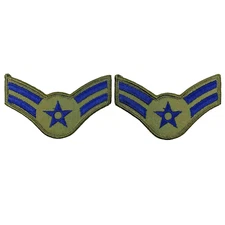 U.S. Air Force USAF Airman First Class OD Green Subdued Rank Chevrons