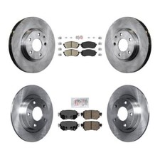 For 2016-2018 Mazda 6 Front Rear Ceramic Pads And Disc Brake Rotors Kit