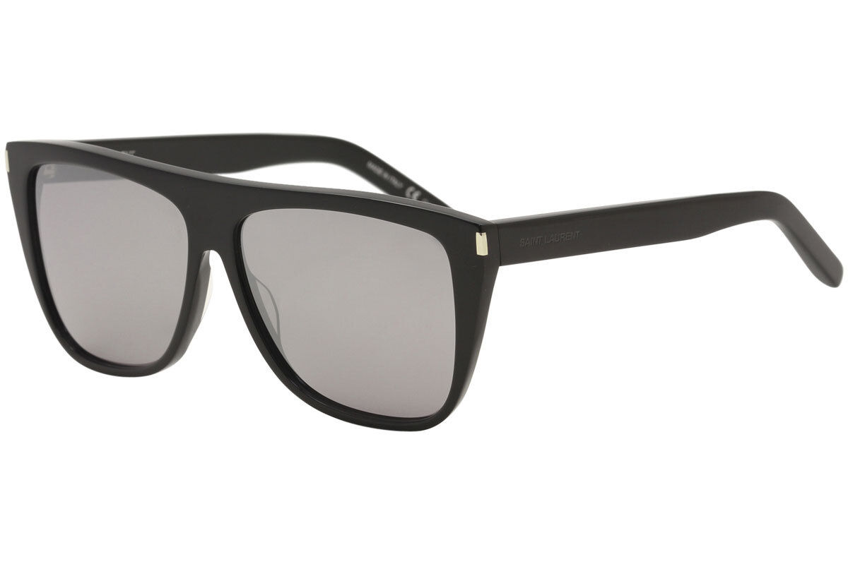 Солнцезащитные очки Saint Laurent SL1 001 Женские черныесерые линзы Модные квадратные 59 мм 46290₽