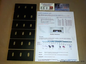 6-PACK, 3/8" Épaisseur SBR Paddles en caoutchouc (pas de H/W) pour notre SNOW BLOWER IMPELLER KIT