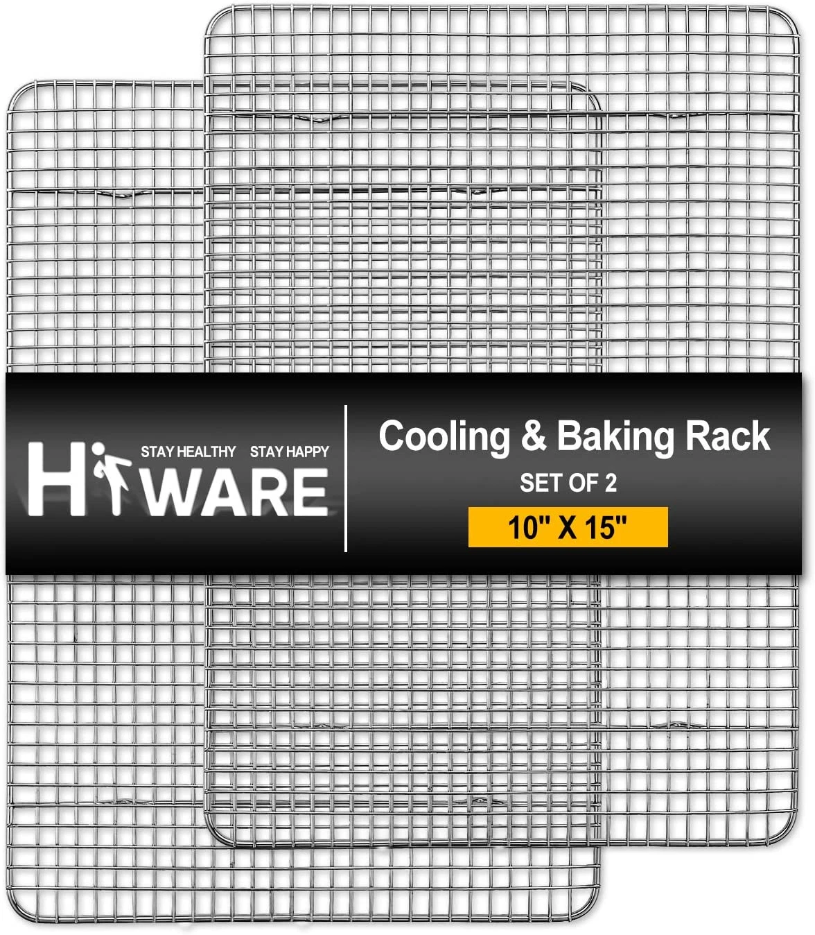 2-Pack Cooling Racks for Baking - 10" X 15" - Stainless Steel Wire Cookie Rack F
Opens in a new wind