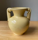 Vintage STANGL POTTERY 7" Yellow Art Deco Style Vase #3104 - Unmarked - VGUC