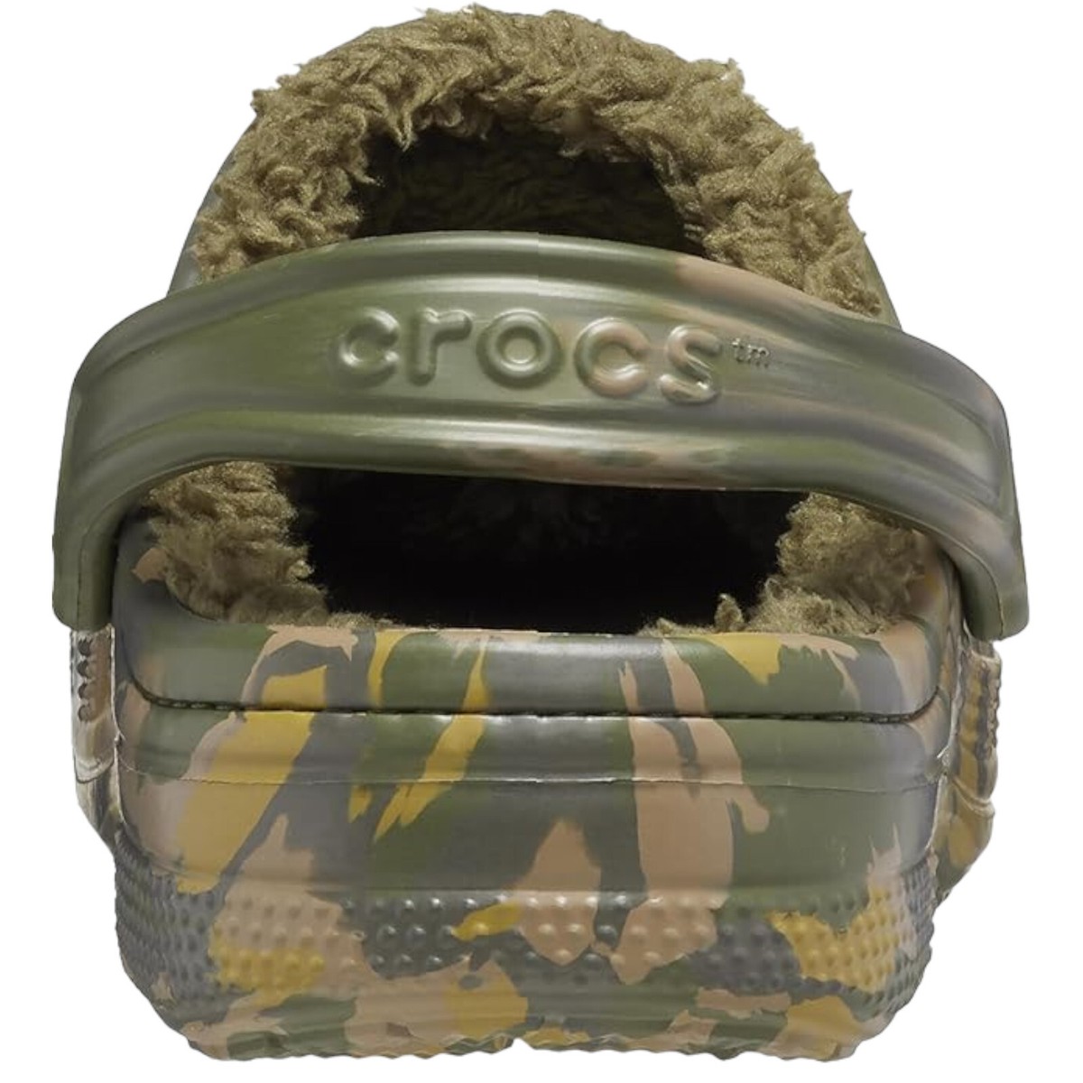 Crocs Adult Ralen Lined Army Green Camo Slip On Clog Size 