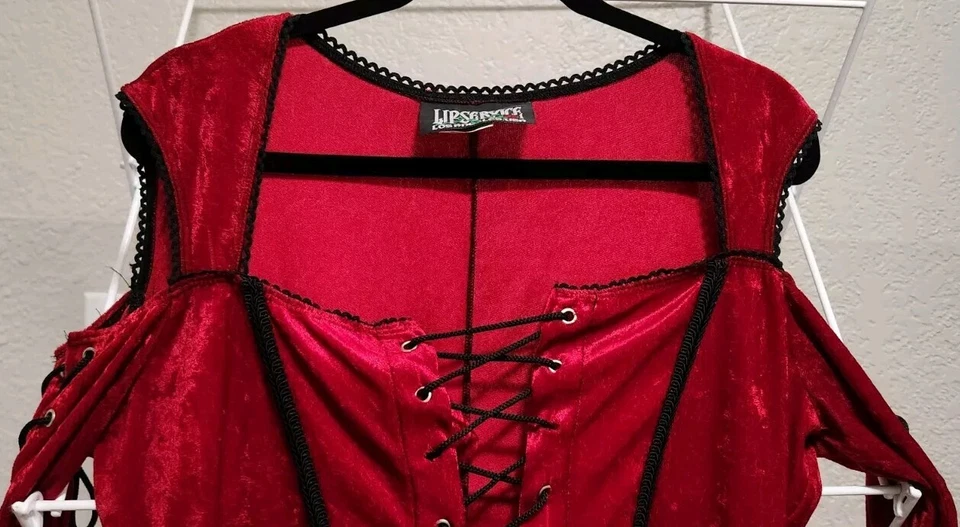 Túnica vampiro medieval vintage serviço labial top gótico renascentista espartilho vitoriano 2XL - Imagem 4 de 4