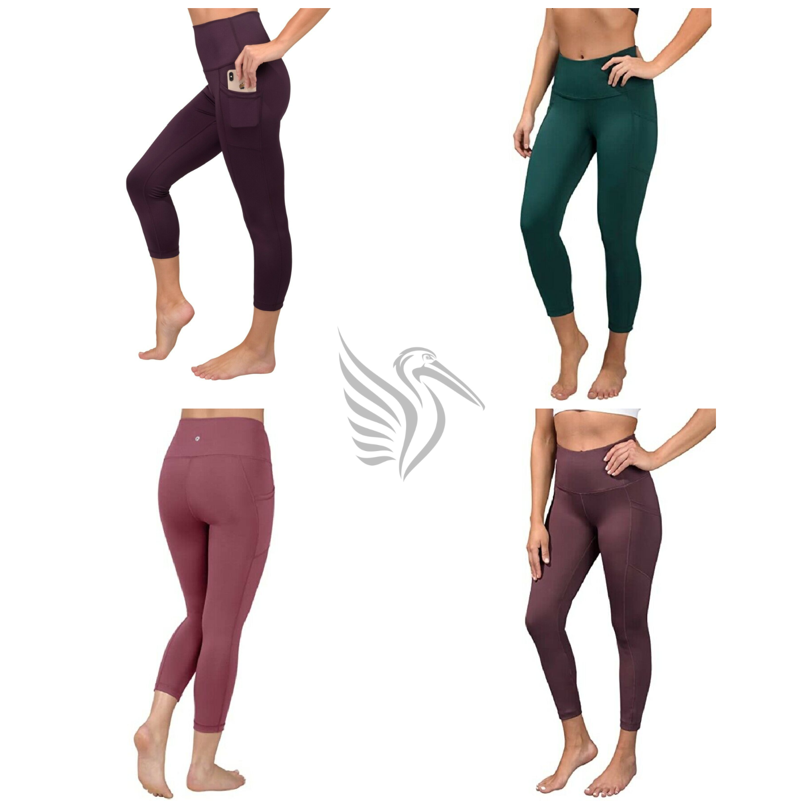 90 Degree by Reflex Hi Rise Side Pocket 22 Capri Interlink Active Leggings  NEW | eBay