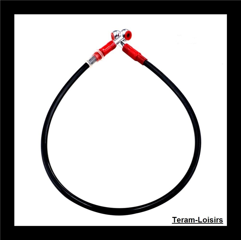 Durite de frein aviation 90 cm en inox pour un freinage direct