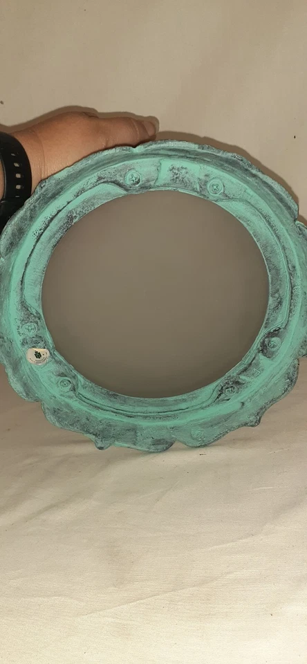 Suporte de vela de alumínio fundido metal jardim citronela interior exterior Verdigris - Imagem 4 de 4
