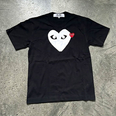 Comme des Garcons Play Herren T-Shirt Schwarz M Kurzarm Rundhals Herz-Logo