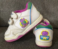 Vintage 1990s Barney The Dinosaur Toddler Shoes Size 5