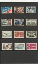 FRANCE - POSTE  AERIENNE . Lot De 12 Timbres Neufs   .