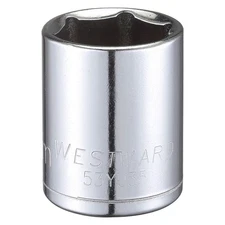 WESTWARD 53YU35 Socket, Steel, Chrome, 23 mm 53YU35