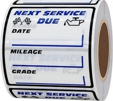 200pcs Premium Quality Clear Oil Change Reminder Stickers, 2"x2", Color: Flag