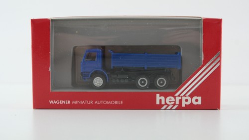 Volquete Herpa H0 862003 Scania azul | Zustand: Gebraucht