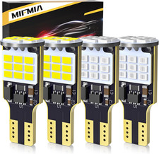 912 921 LED Bulbs High Power 27-SMD Chipsets White/Red Pack of 4