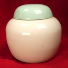 Vintage Doulton Lambeth Plain Ginger Jar with Cork and Lid 3.5"