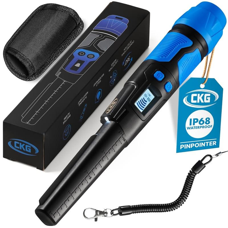 CKG Metal Detector Pinpointer 360° Detection, Professional Blue 