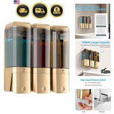 Shampoo and Conditioner Dispenser,Shower Dispenser 3 Chamber No Drill Shampoo...