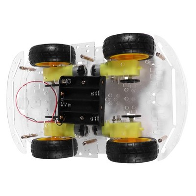DIY -Roboter Smart Car Chassis Kit mit Encoderrädern und Batteriekasten
