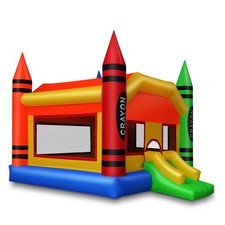 Crayon Castle Theme Bounce House Bouncer Inflatable with Blower