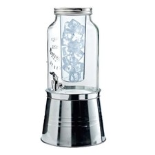 Distributore Cocktail e Succhi Big Jar 3 Lt Vintage Con Supporto Leone
