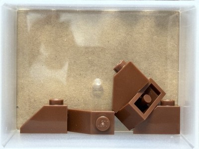 LEGO Parts - Reddish Brown Slope 45 2 x 1 - No 3040 - QTY 5