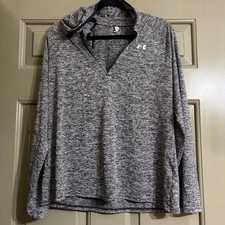 Under Armour heatgear hoodie womans XL loose fit Gray/ black