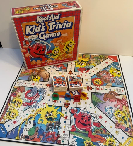Vintage Kool-Aid Kids Trivia Game 1994 Milton Bradley Board Game Complete