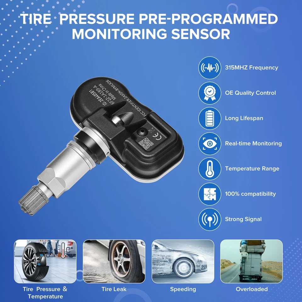 4x Tire Pressure Monitoring Sensor Direct Kit For Mazda B3000 2007-2011 Foto 3 de 4