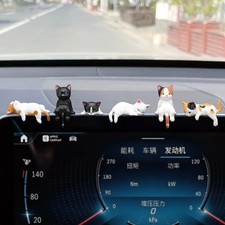 6 Pcs Mini Cats Cute Car Decorations Interior Rear View Mirror Accessories