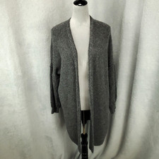New Oversized Cardigan Gray Balloon Sleeves W...