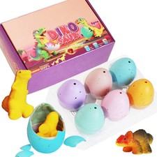 Dinosaur Hatching Surprise Eggs for Kids - 6 Pack - Grows 600 - Dino Egg Toys