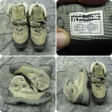 Vasque Youth Boots 5 M Gray Lace-Up Waterproof Lightweight Trail Outdoor Hiking