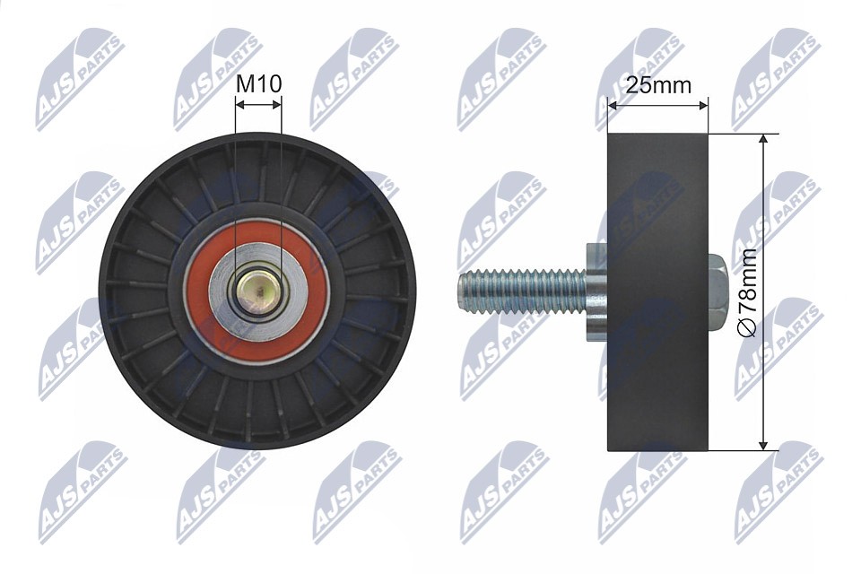 DEFLECTIONGUIDE PULLEY VRIBBED BELT RNK-CT-025 FOR PEUGEOT EXPERT/Van 206/SW - Image 13
