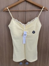 Rare Vintage Primark Atmosphere Baby Yellow Buttermilk Lace Ruched Cami Vest Top